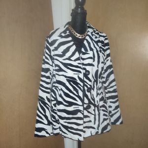 INC Zebra jacket